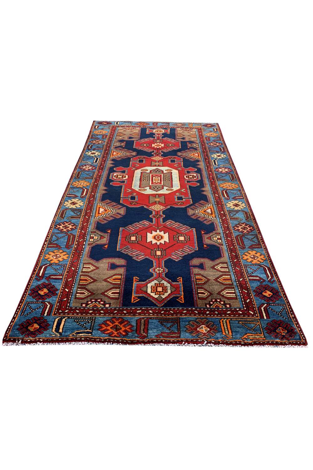 Amazing Hand Knotted Vintage Hamidoun Wool Area Rug 6.8 x 3.10 Ft