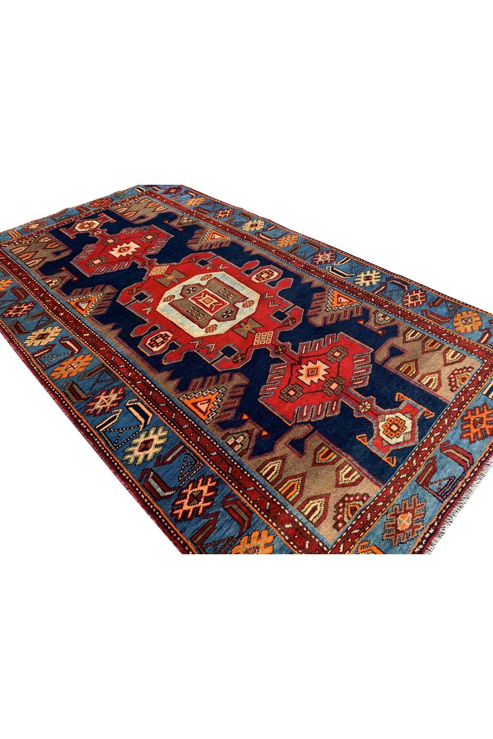 Amazing Hand Knotted Vintage Hamidoun Wool Area Rug 6.8 x 3.10 Ft