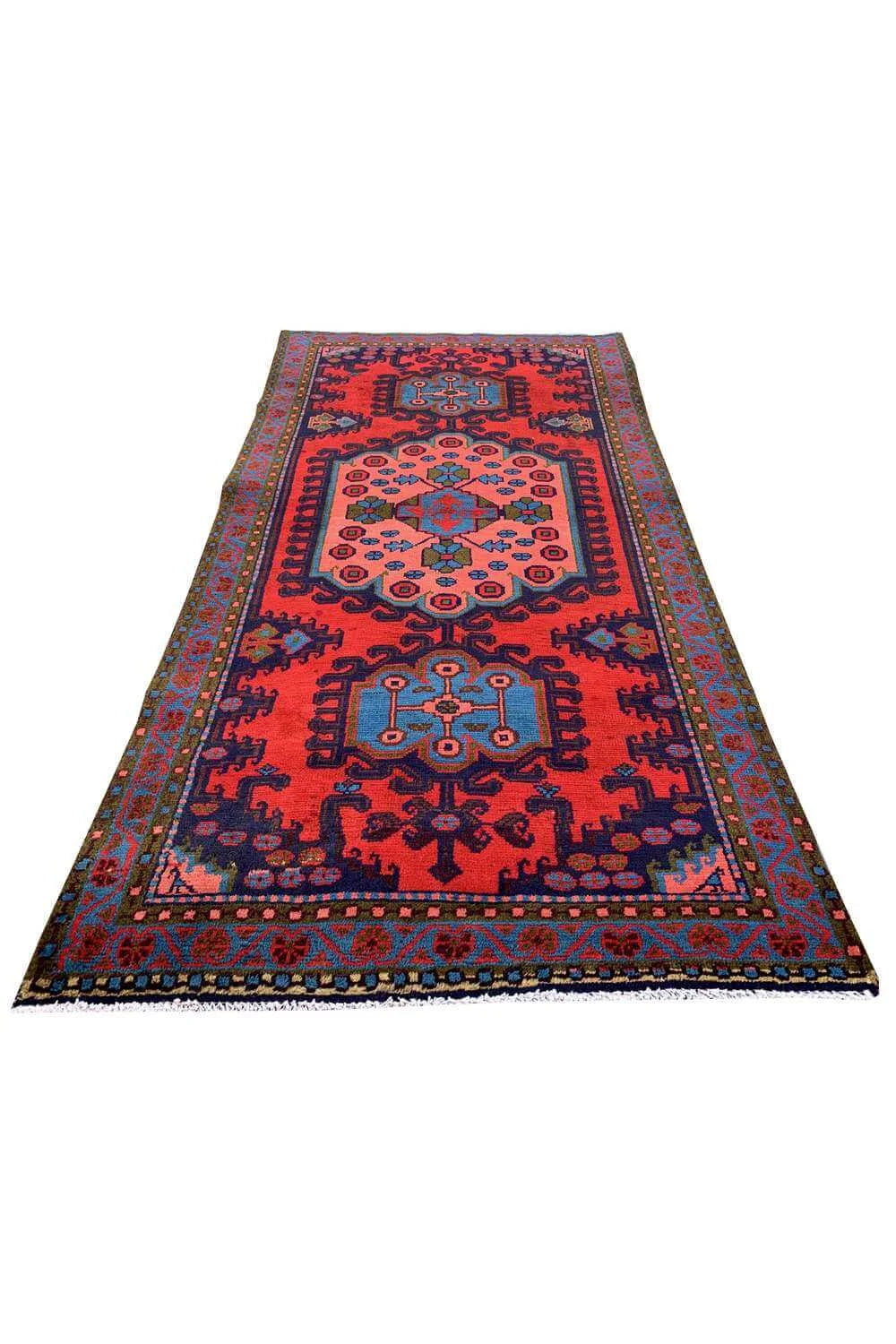 Amazing Hand Knotted Vintage Wiss Baghtiyaar Wool Area Rug 6.7 x 3.3 Ft