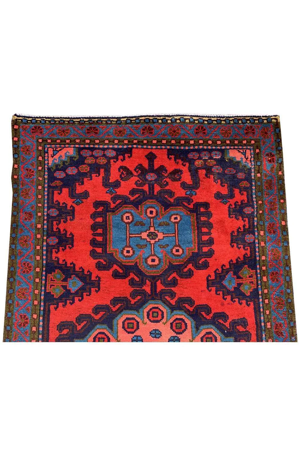 Amazing Hand Knotted Vintage Wiss Baghtiyaar Wool Area Rug 6.7 x 3.3 Ft