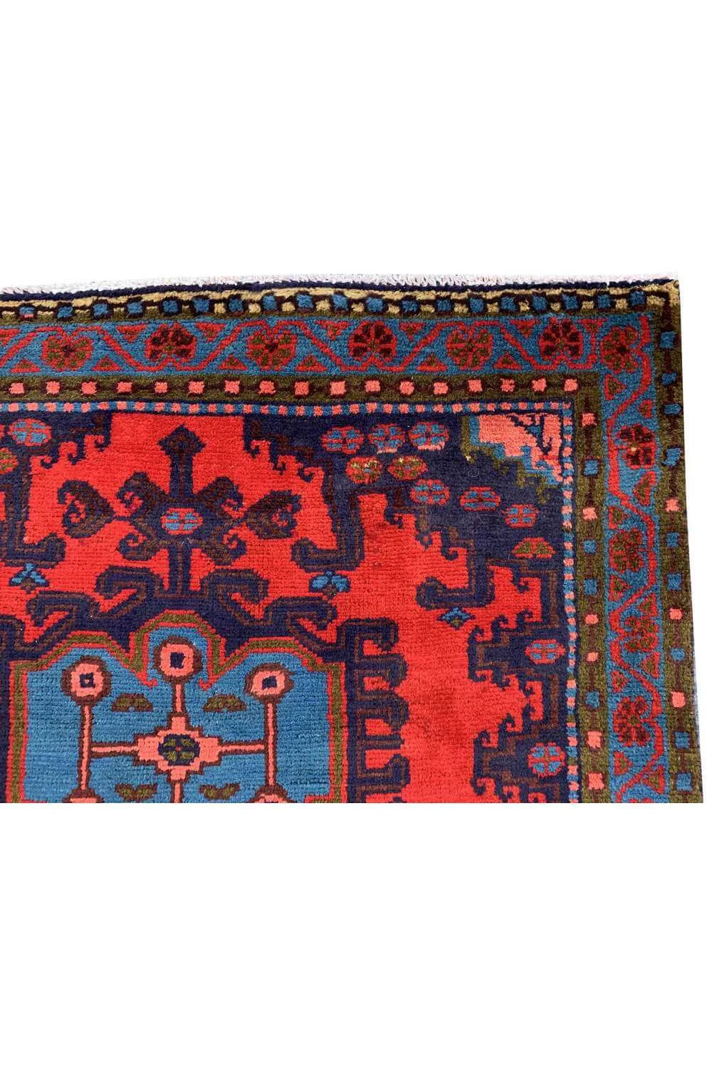 Amazing Hand Knotted Vintage Wiss Baghtiyaar Wool Area Rug 6.7 x 3.3 Ft