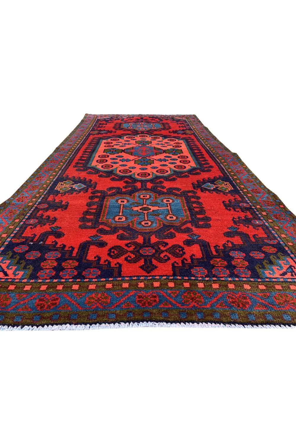 Amazing Hand Knotted Vintage Wiss Baghtiyaar Wool Area Rug 6.7 x 3.3 Ft