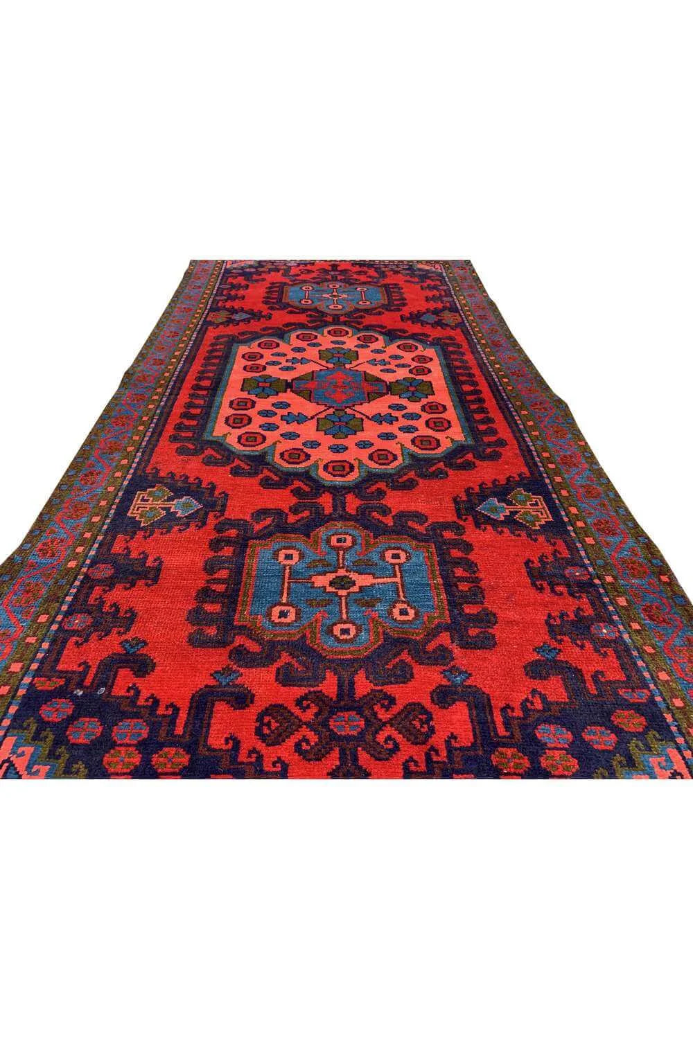 Amazing Hand Knotted Vintage Wiss Baghtiyaar Wool Area Rug 6.7 x 3.3 Ft
