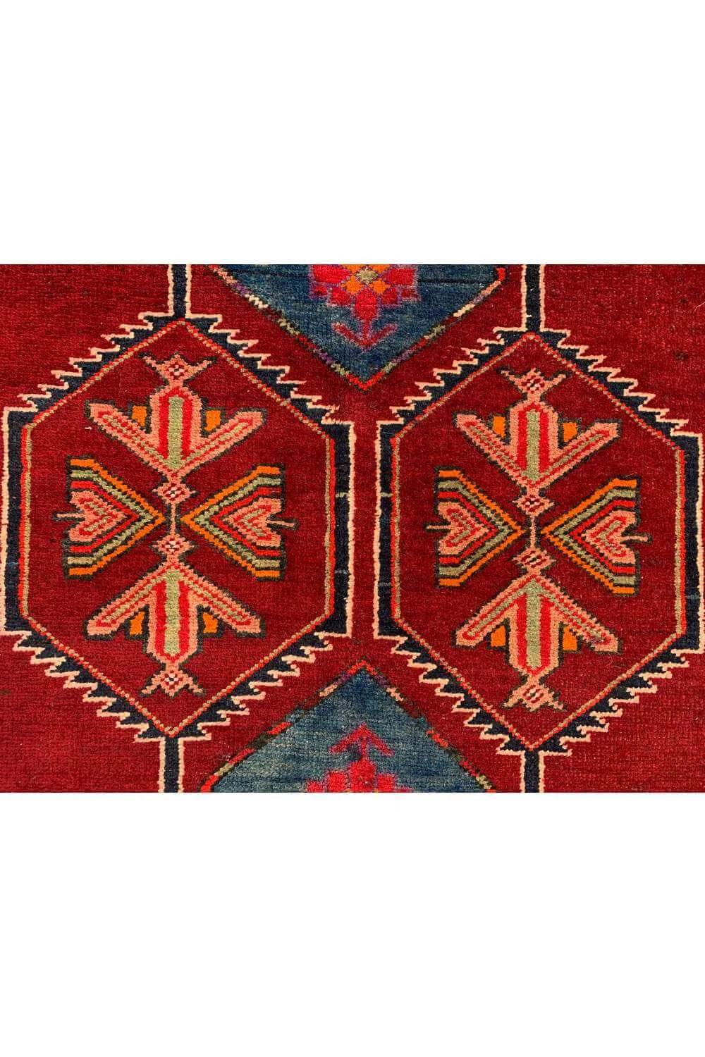 Amazing Hand Knotted Vintage Baghtiyaar Wool Area Runner Rug 10.10 x 4.3 Ft