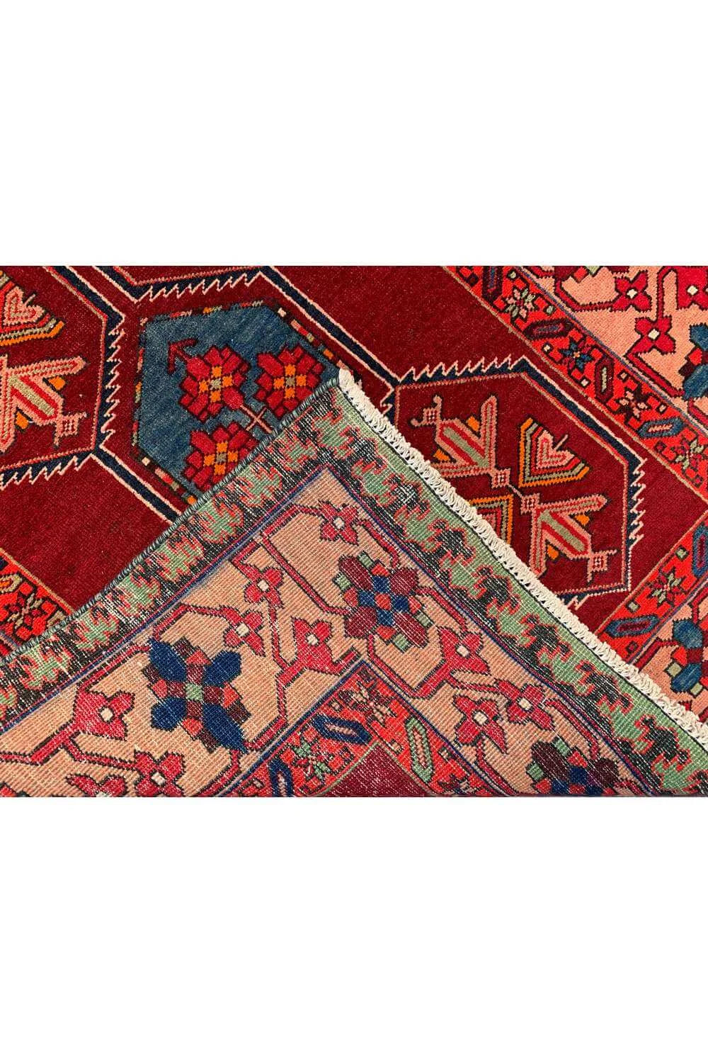 Amazing Hand Knotted Vintage Baghtiyaar Wool Area Runner Rug 10.10 x 4.3 Ft