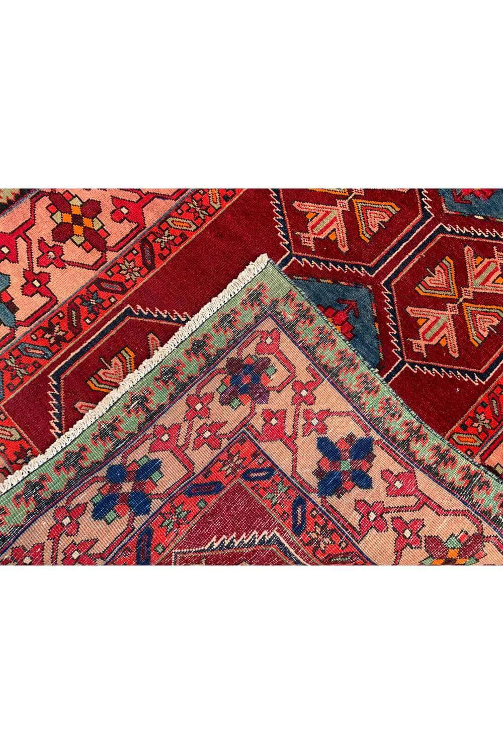Amazing Hand Knotted Vintage Baghtiyaar Wool Area Runner Rug 10.10 x 4.3 Ft