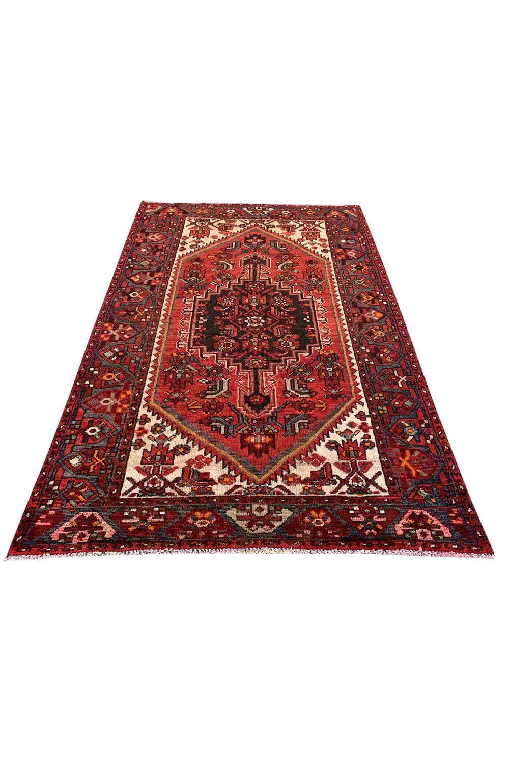 Amazing Hand Knotted Vintage Hamidoun Wool Area Rug 6.6 x 4.2 Ft