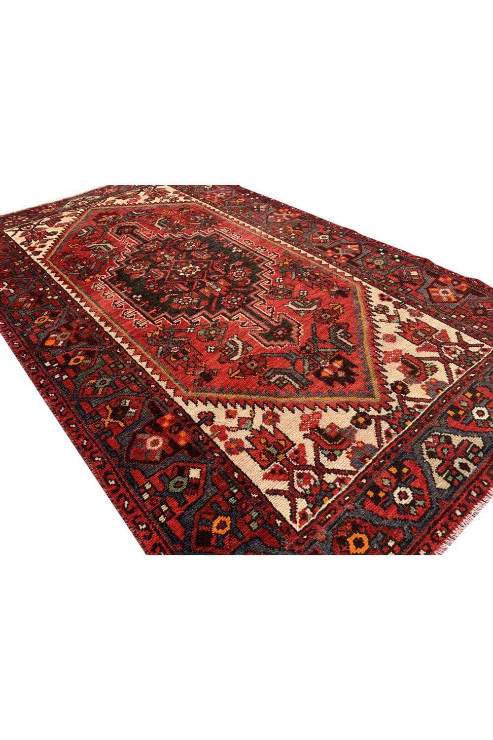 Amazing Hand Knotted Vintage Hamidoun Wool Area Rug 6.6 x 4.2 Ft