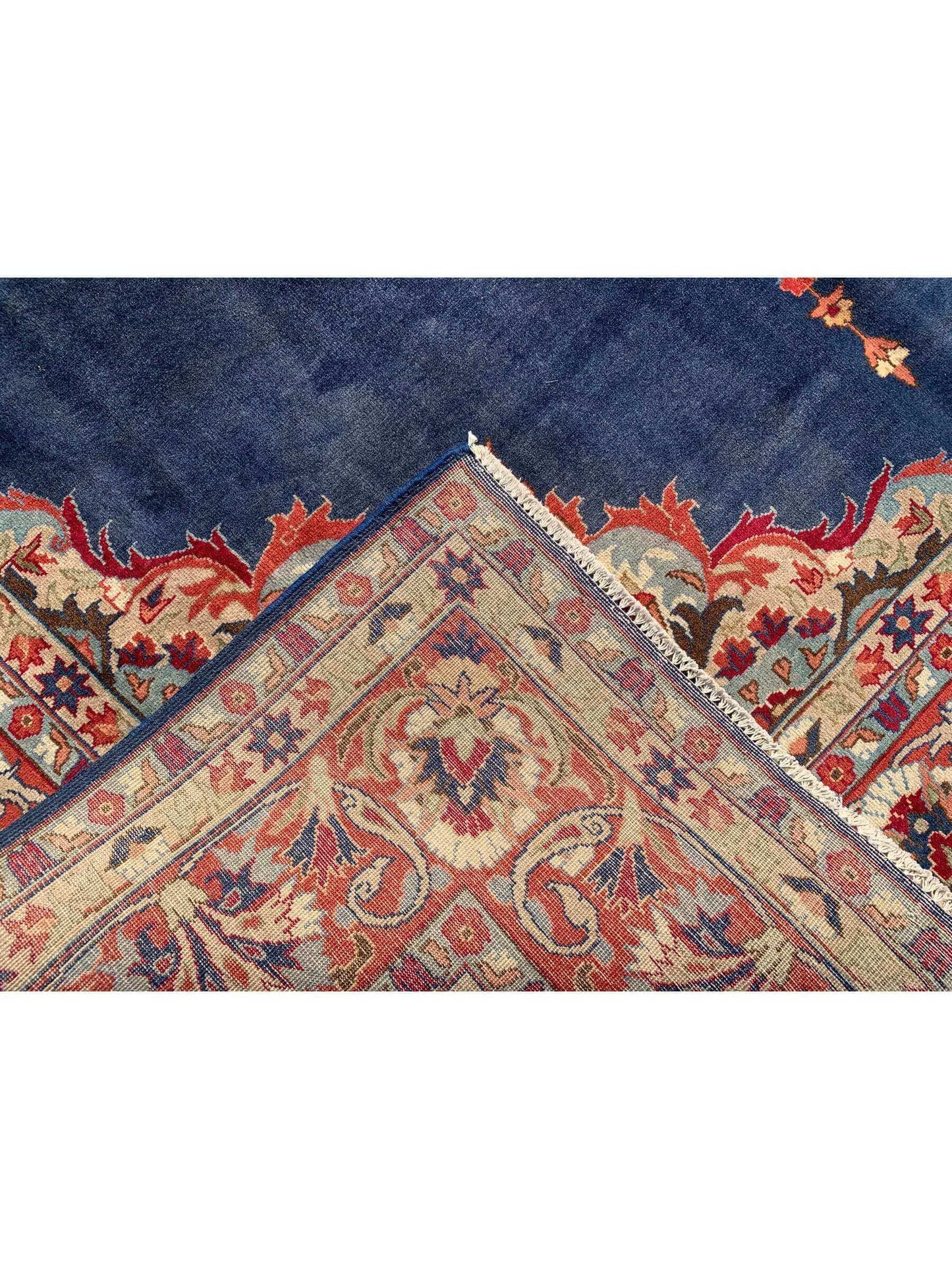 Amazing Hand Knotted Vintage Tabreez Wool Area Rug 9.10 x 6.9 Ft