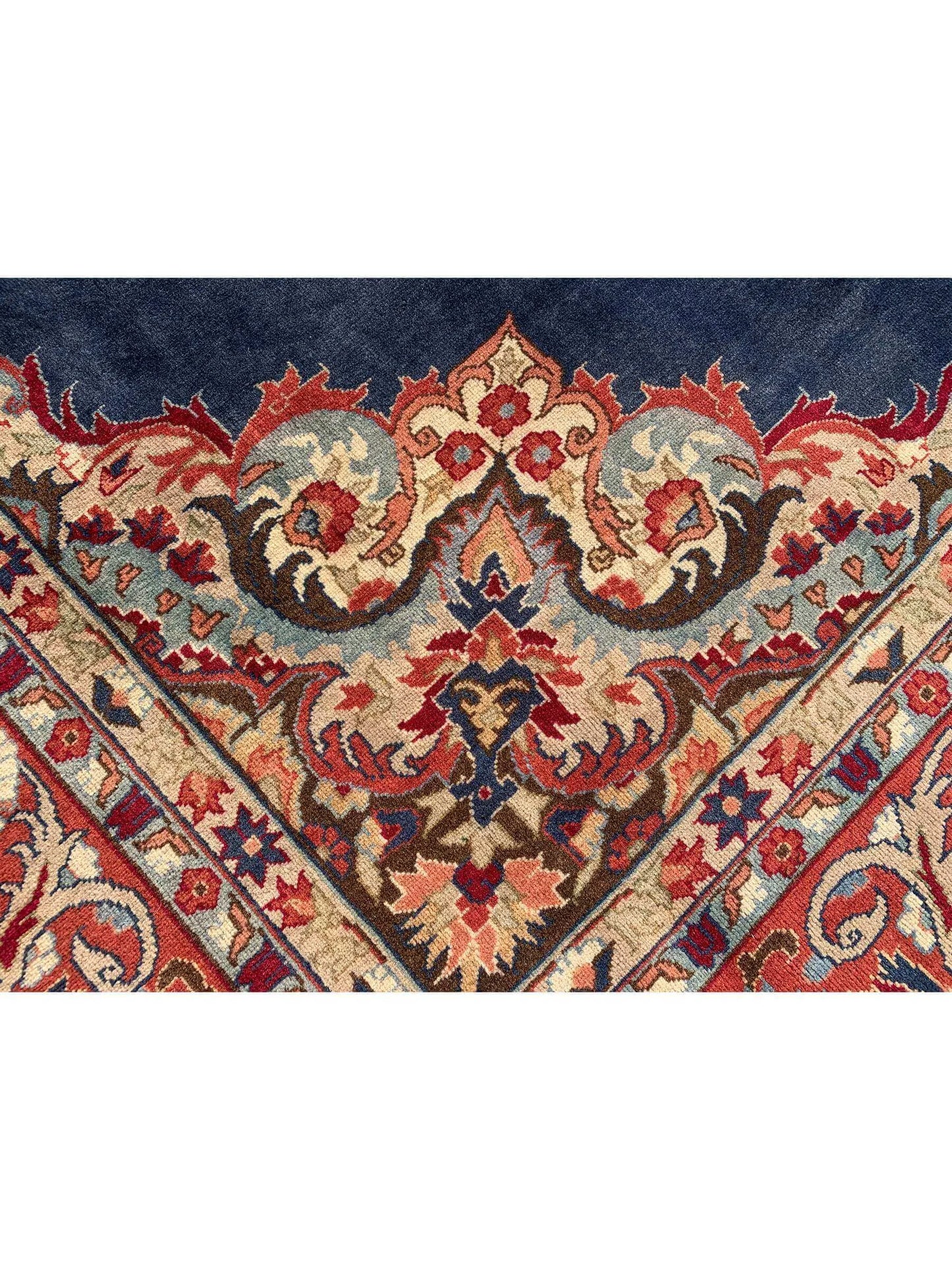 Amazing Hand Knotted Vintage Tabreez Wool Area Rug 9.10 x 6.9 Ft