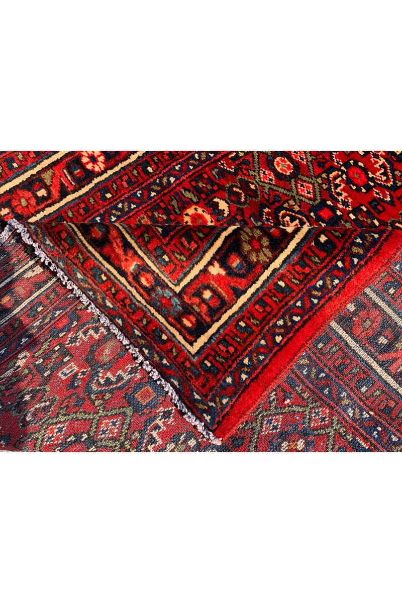 Authentic Hand Knotted Vintage Hamidoun Wool Area Runner Rug 16.2 x 3.5 Ft