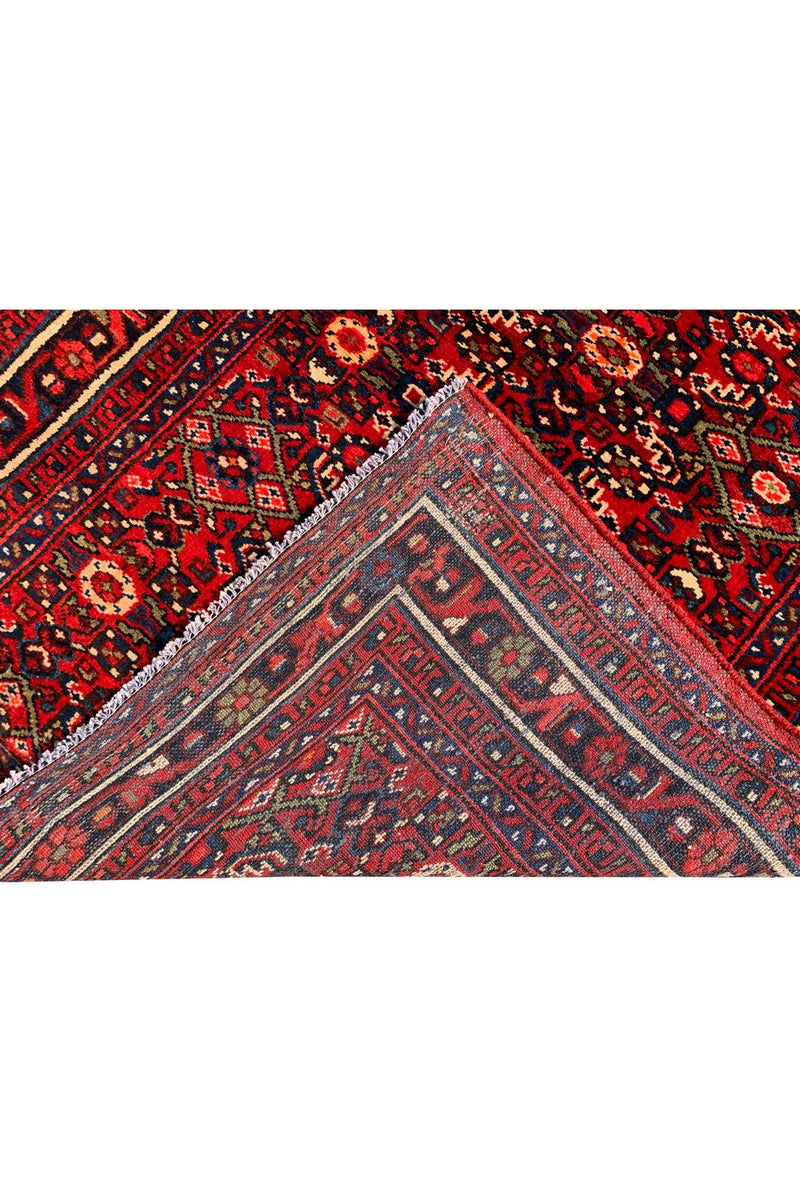 Authentic Hand Knotted Vintage Hamidoun Wool Area Runner Rug 16.2 x 3.5 Ft