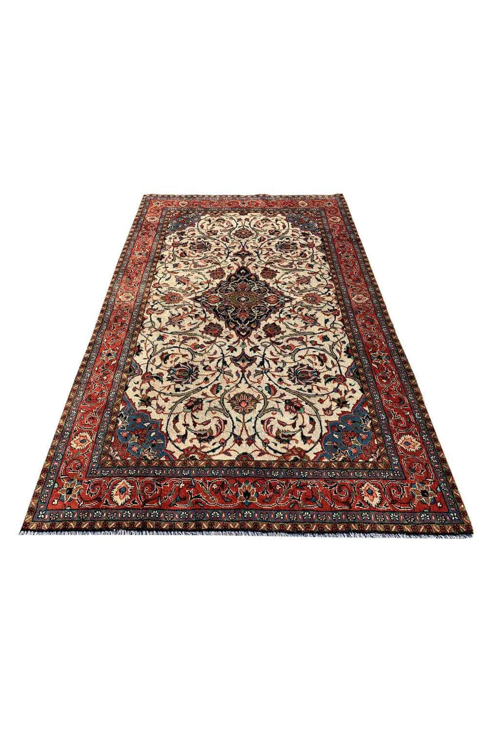 Amazing Hand Knotted Vintage Tabreez Wool Area Rug 6.8 x 4.4 Ft