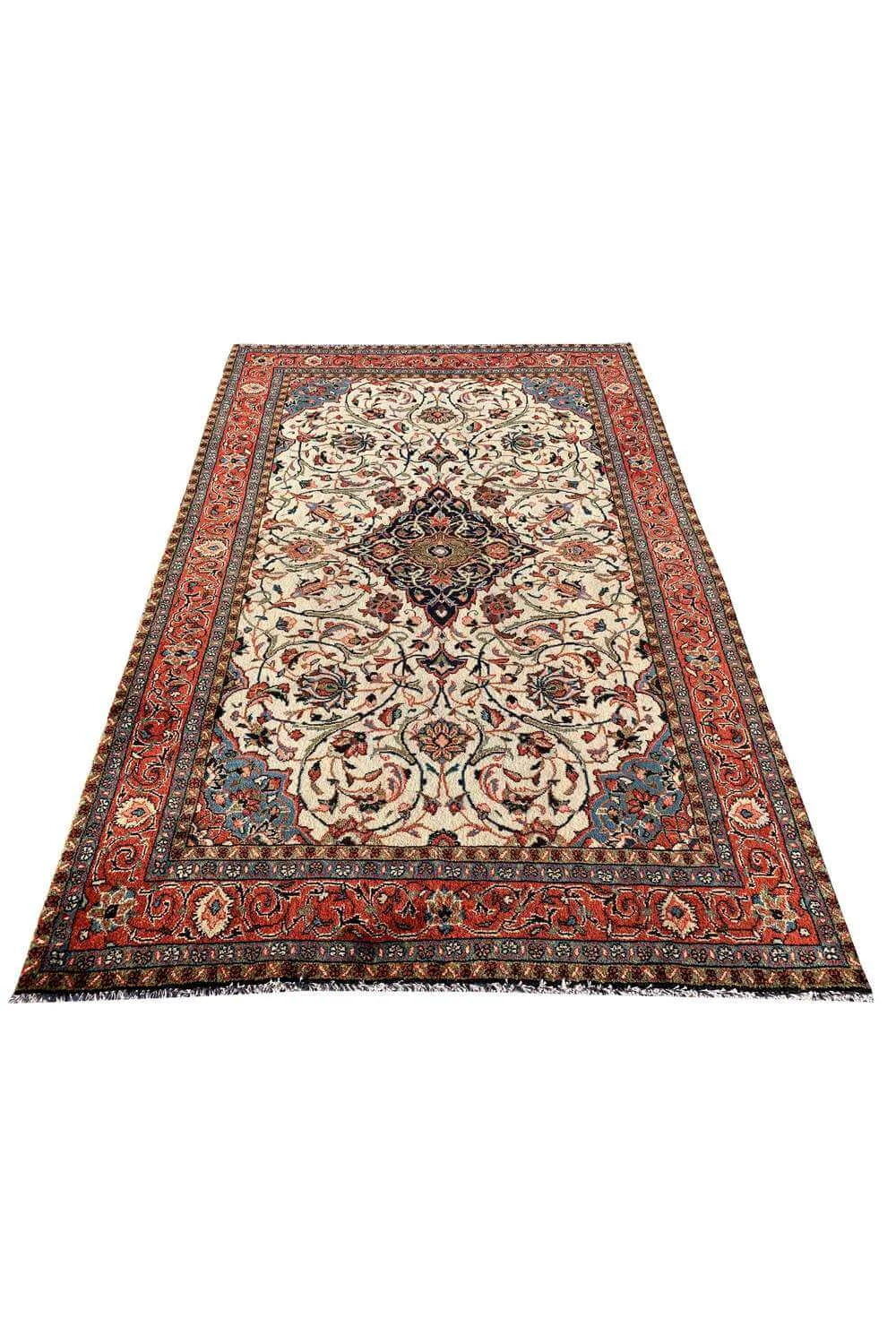 Amazing Hand Knotted Vintage Tabreez Wool Area Rug 6.8 x 4.4 Ft