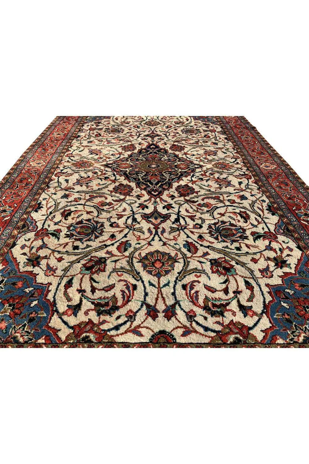Amazing Hand Knotted Vintage Tabreez Wool Area Rug 6.8 x 4.4 Ft