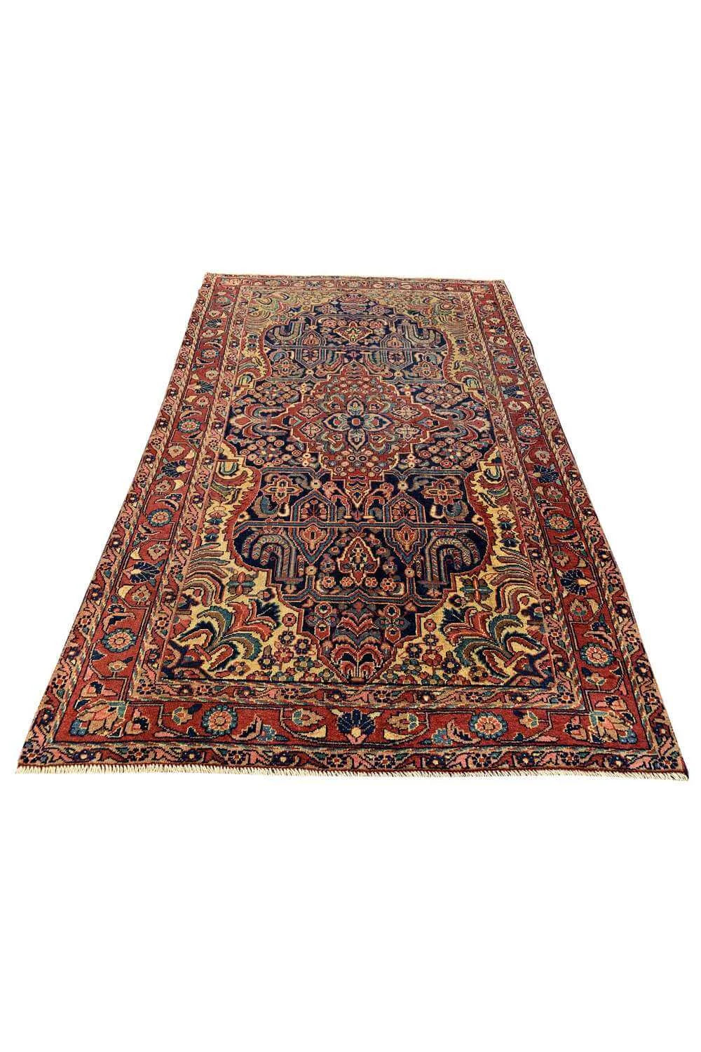 Amazing Hand Knotted Antique Hareez Wool Area Rug 6.8 x 4.2 Ft