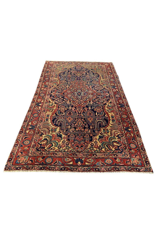 Amazing Hand Knotted Antique Hareez Wool Area Rug 6.8 x 4.2 Ft