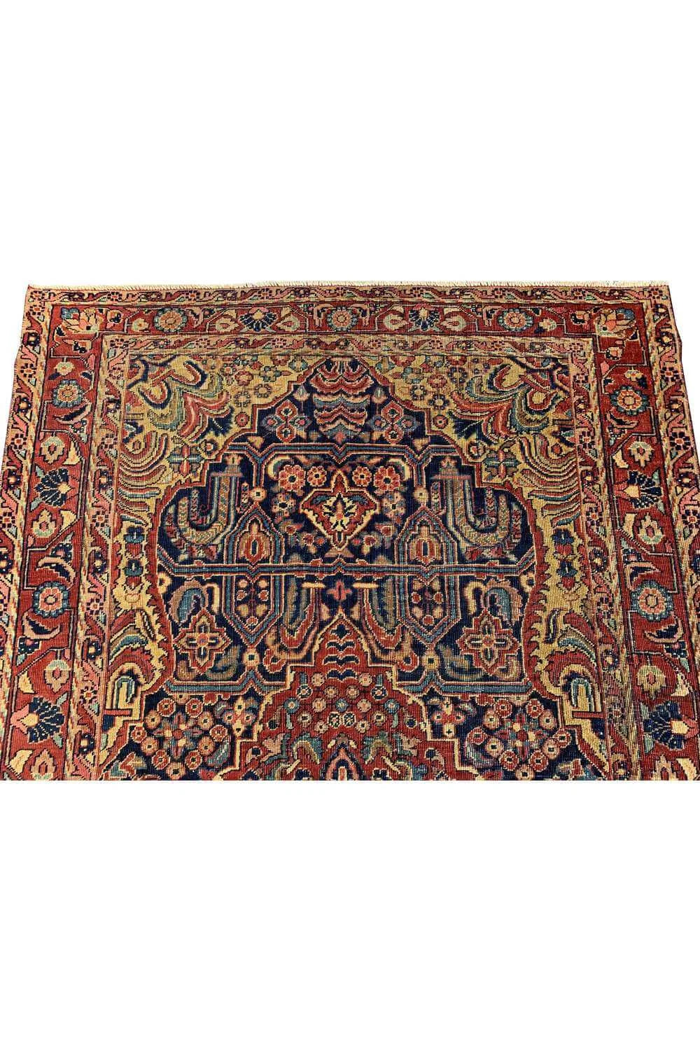 Amazing Hand Knotted Antique Hareez Wool Area Rug 6.8 x 4.2 Ft
