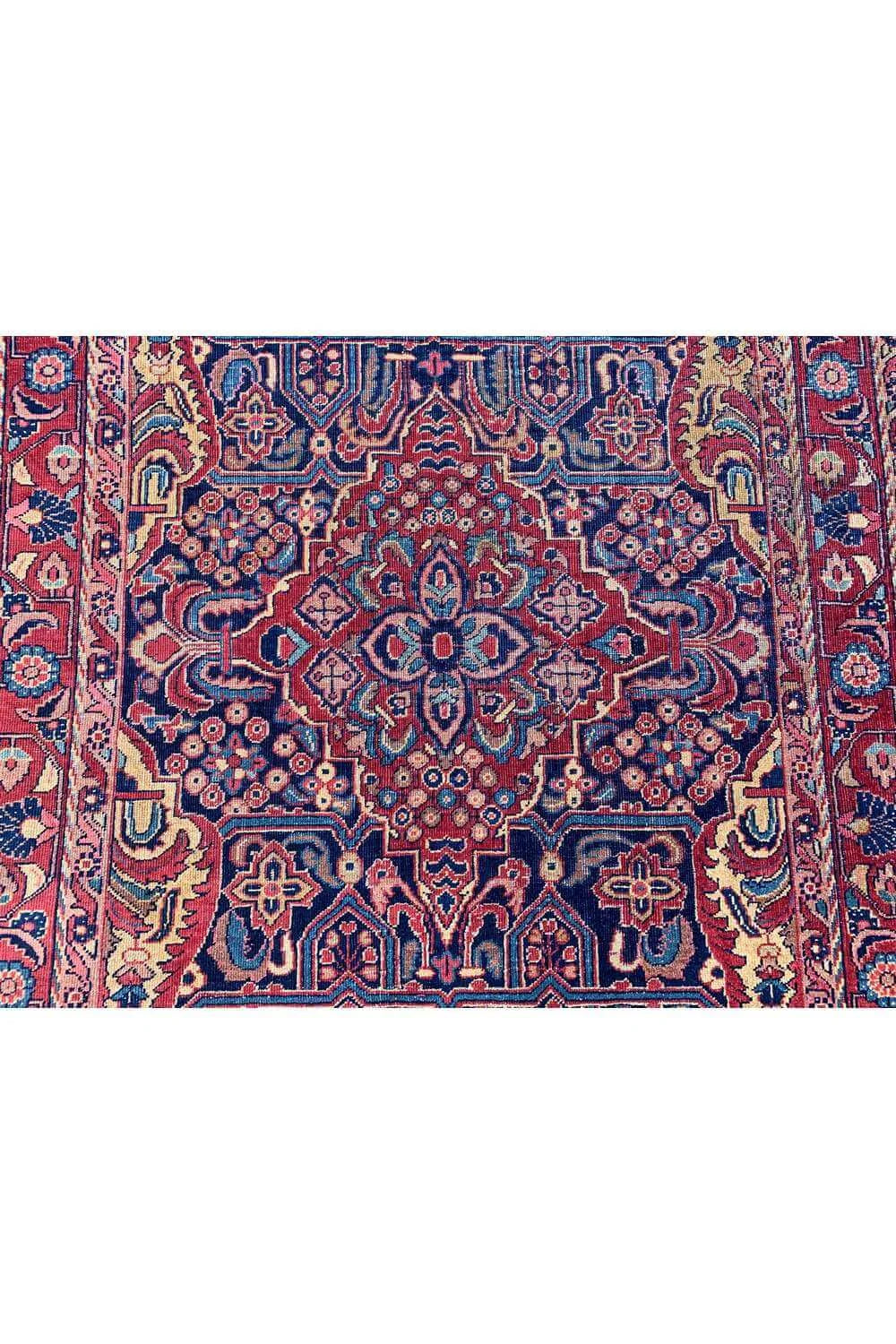 Amazing Hand Knotted Antique Hareez Wool Area Rug 6.8 x 4.2 Ft