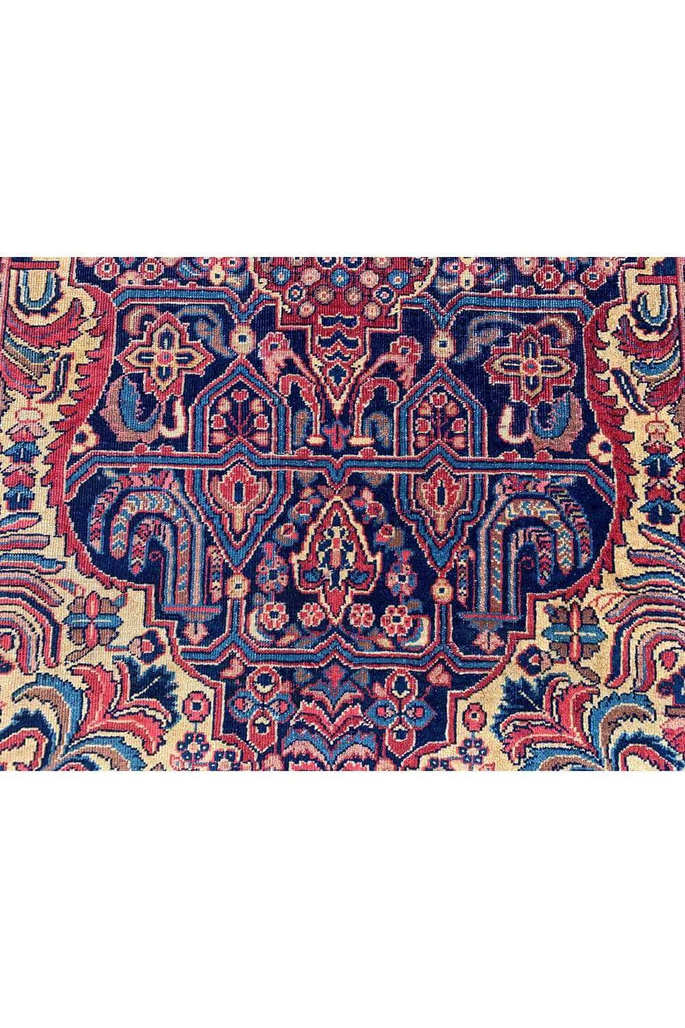 Amazing Hand Knotted Antique Hareez Wool Area Rug 6.8 x 4.2 Ft