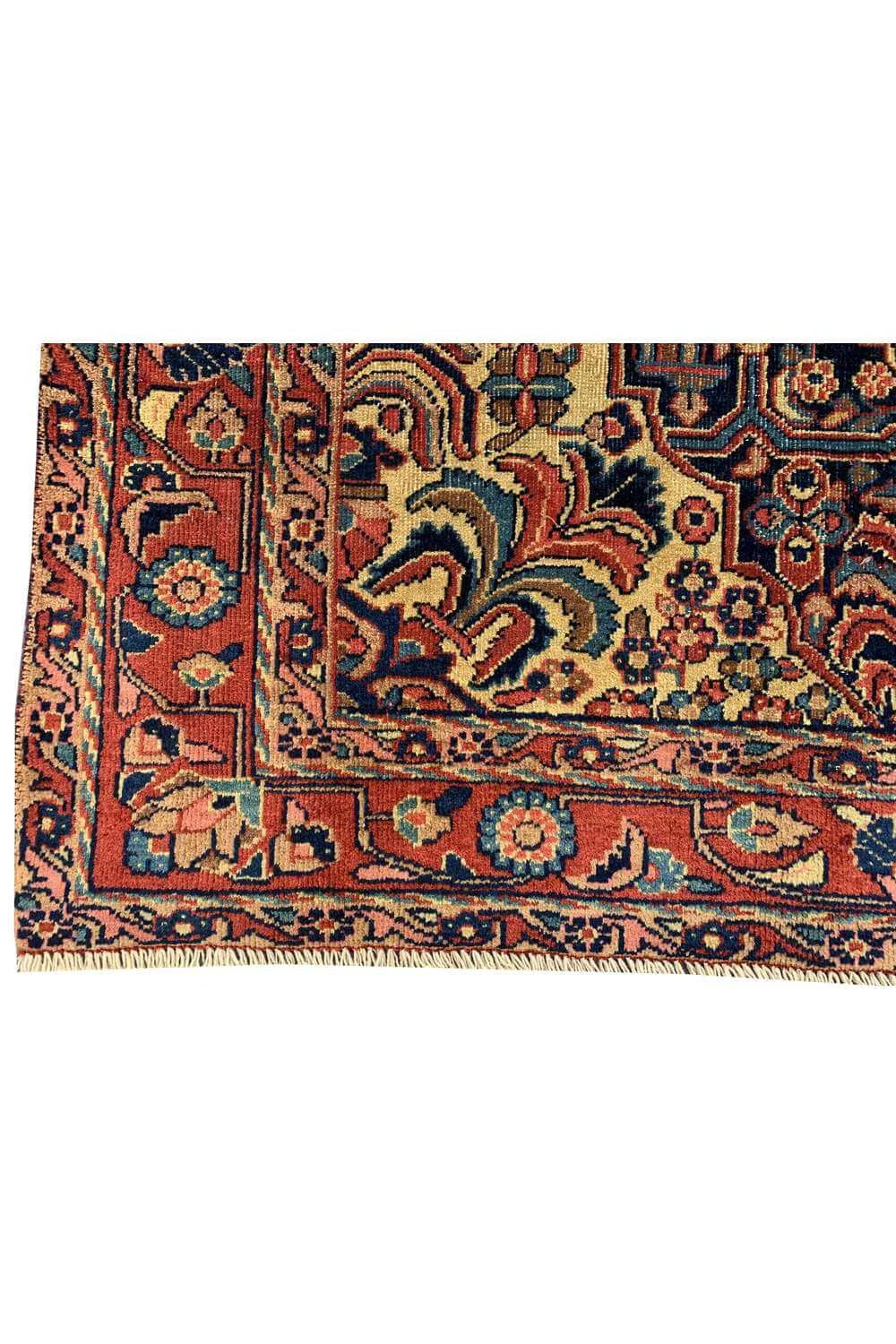 Amazing Hand Knotted Antique Hareez Wool Area Rug 6.8 x 4.2 Ft