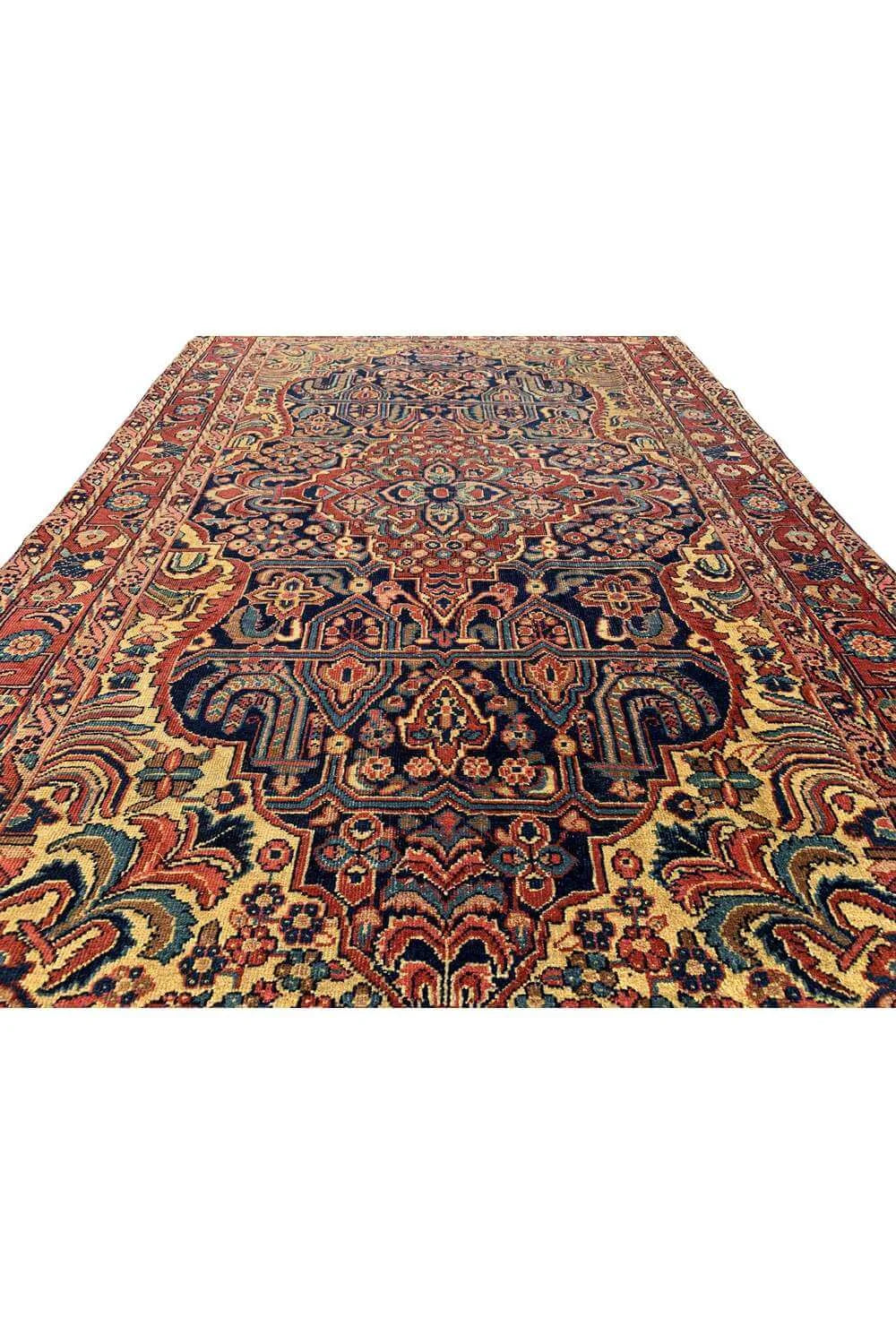 Amazing Hand Knotted Antique Hareez Wool Area Rug 6.8 x 4.2 Ft