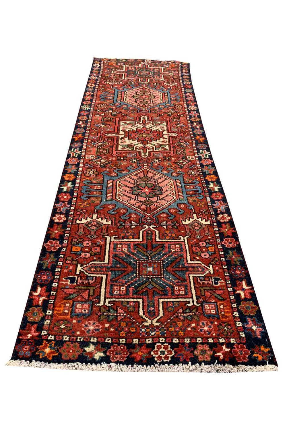 Amazing Hand Knotted Vintage Hamidoun Wool Area Runner Rug 5.10 x 1.10 Ft