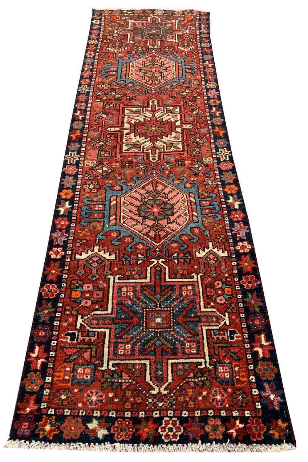 Amazing Hand Knotted Vintage Hamidoun Wool Area Runner Rug 5.10 x 1.10 Ft