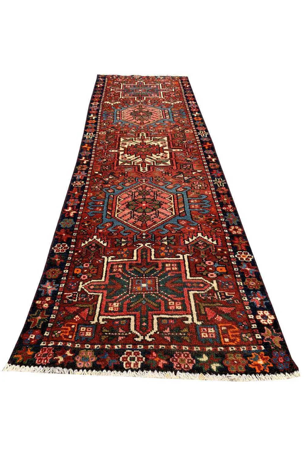 Amazing Hand Knotted Vintage Hamidoun Wool Area Runner Rug 5.10 x 1.10 Ft