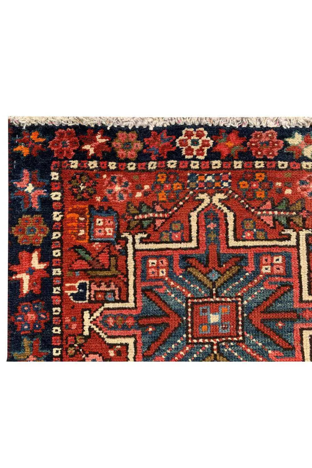 Amazing Hand Knotted Vintage Hamidoun Wool Area Runner Rug 5.10 x 1.10 Ft