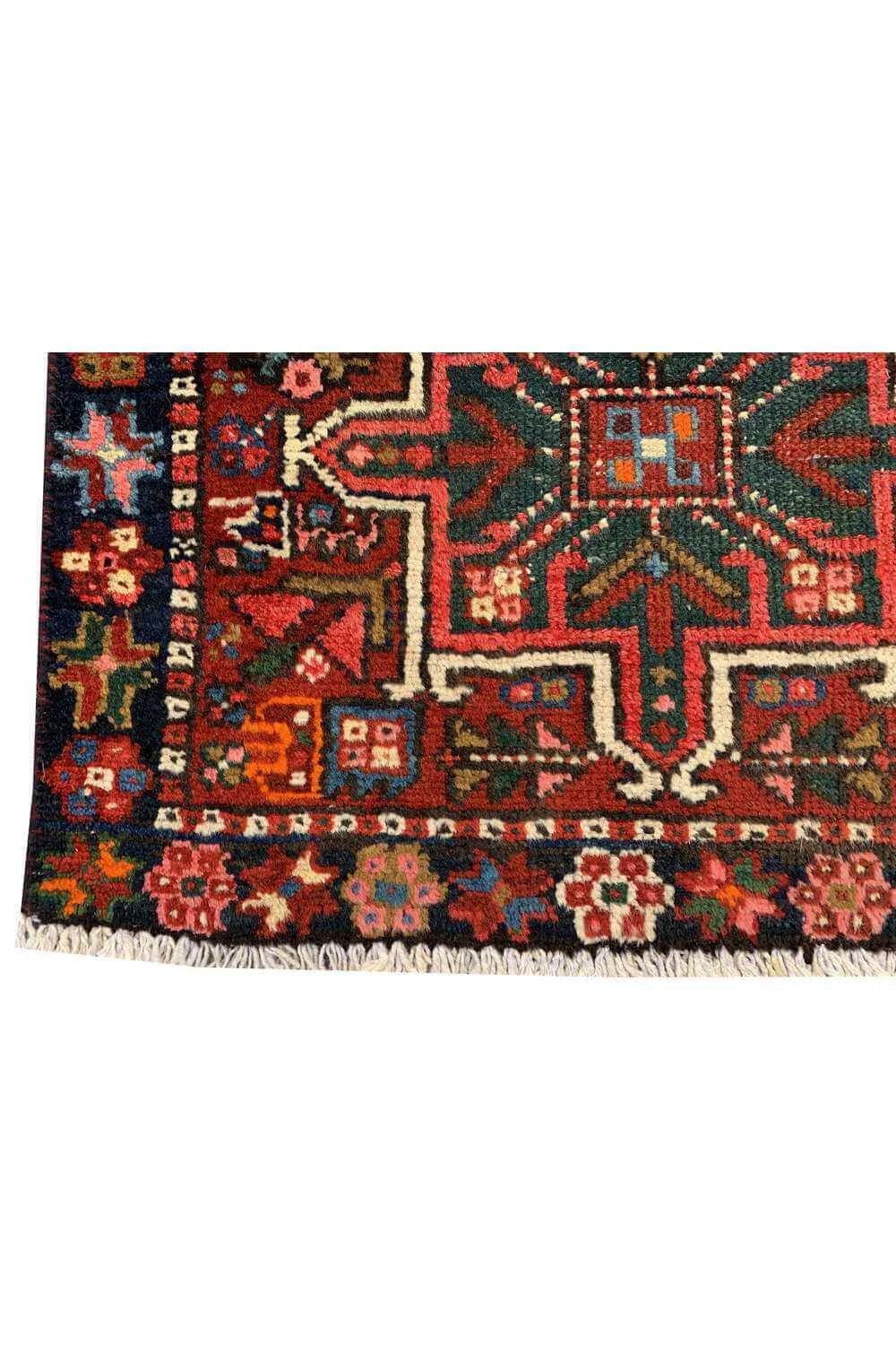 Amazing Hand Knotted Vintage Hamidoun Wool Area Runner Rug 5.10 x 1.10 Ft