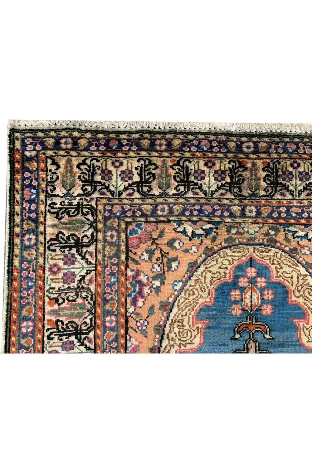 Amazing Hand Knotted Vintage Hareez Wool Area Runner Rug 7.1 x 2.11 Ft