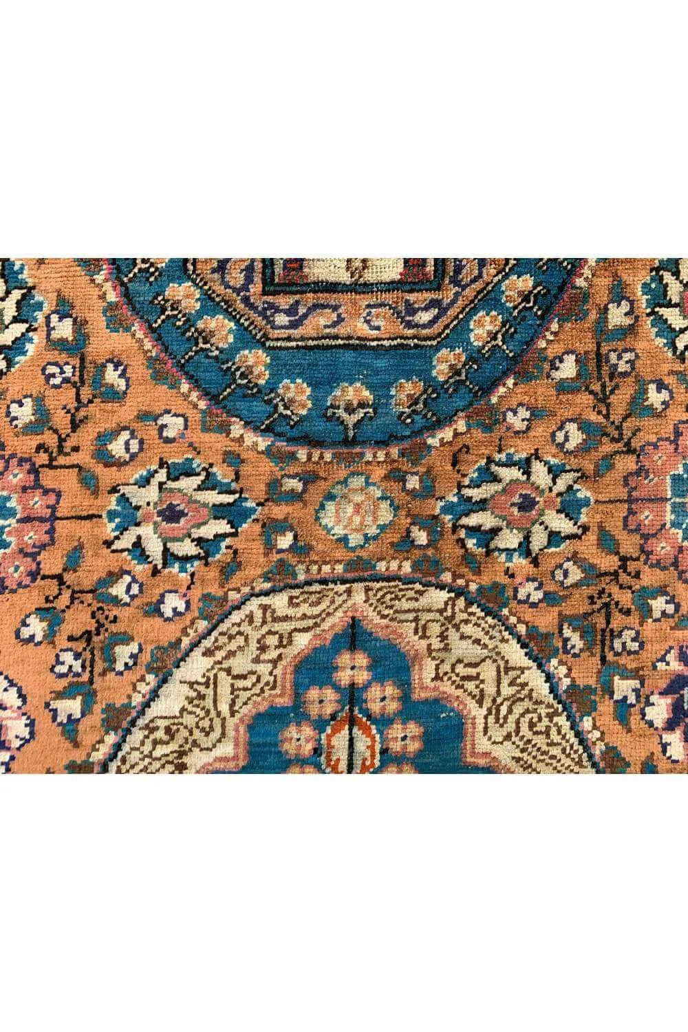 Amazing Hand Knotted Vintage Hareez Wool Area Runner Rug 7.1 x 2.11 Ft