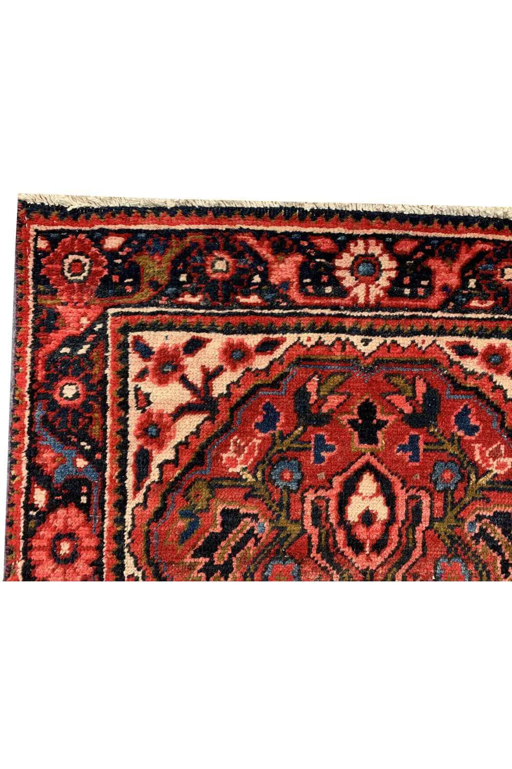 Amazing Hand Knotted Vintage Hareez Wool Area Runner Rug 7.4 x 2.3 Ft