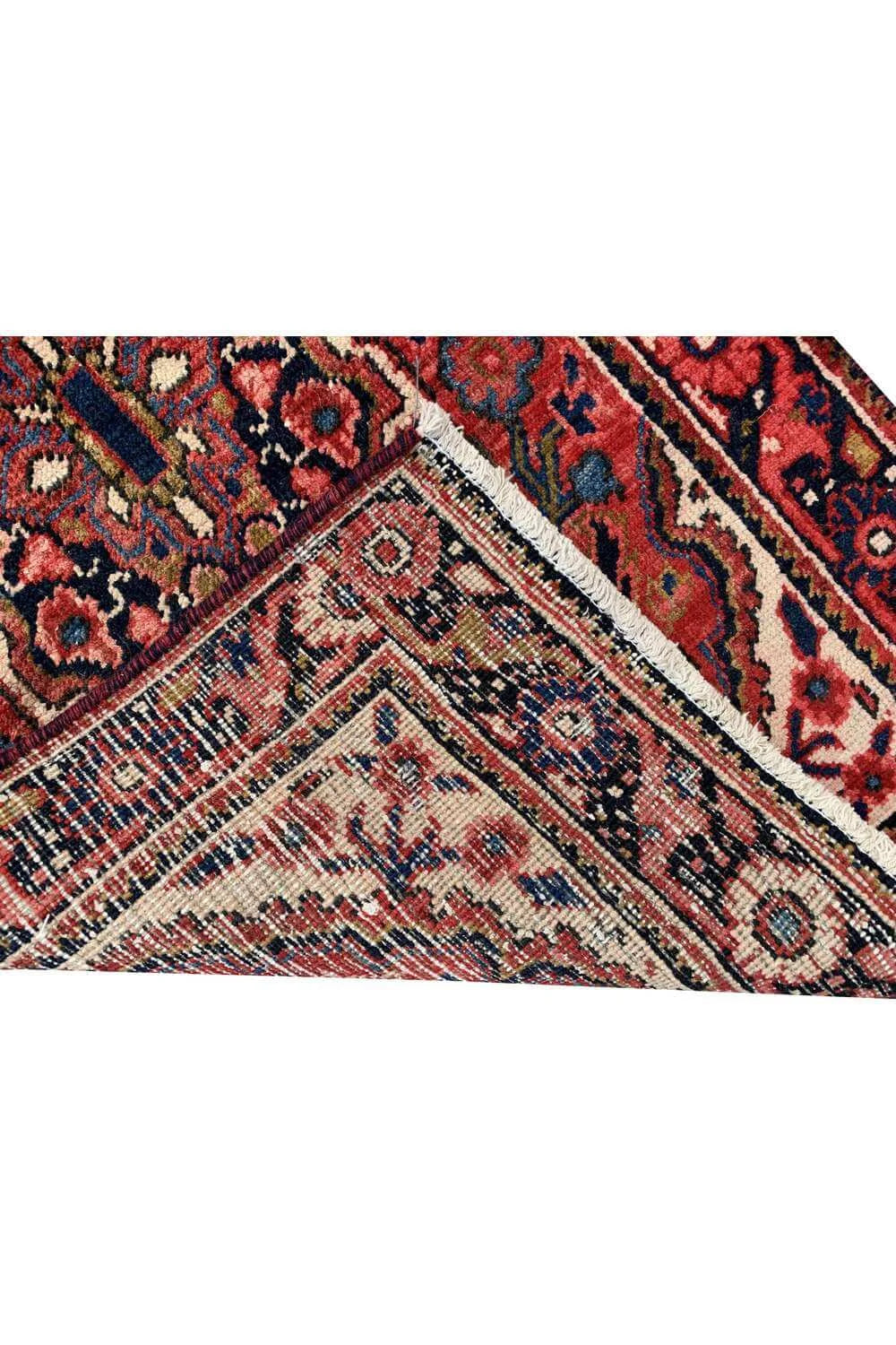 Amazing Hand Knotted Vintage Hareez Wool Area Runner Rug 7.4 x 2.3 Ft