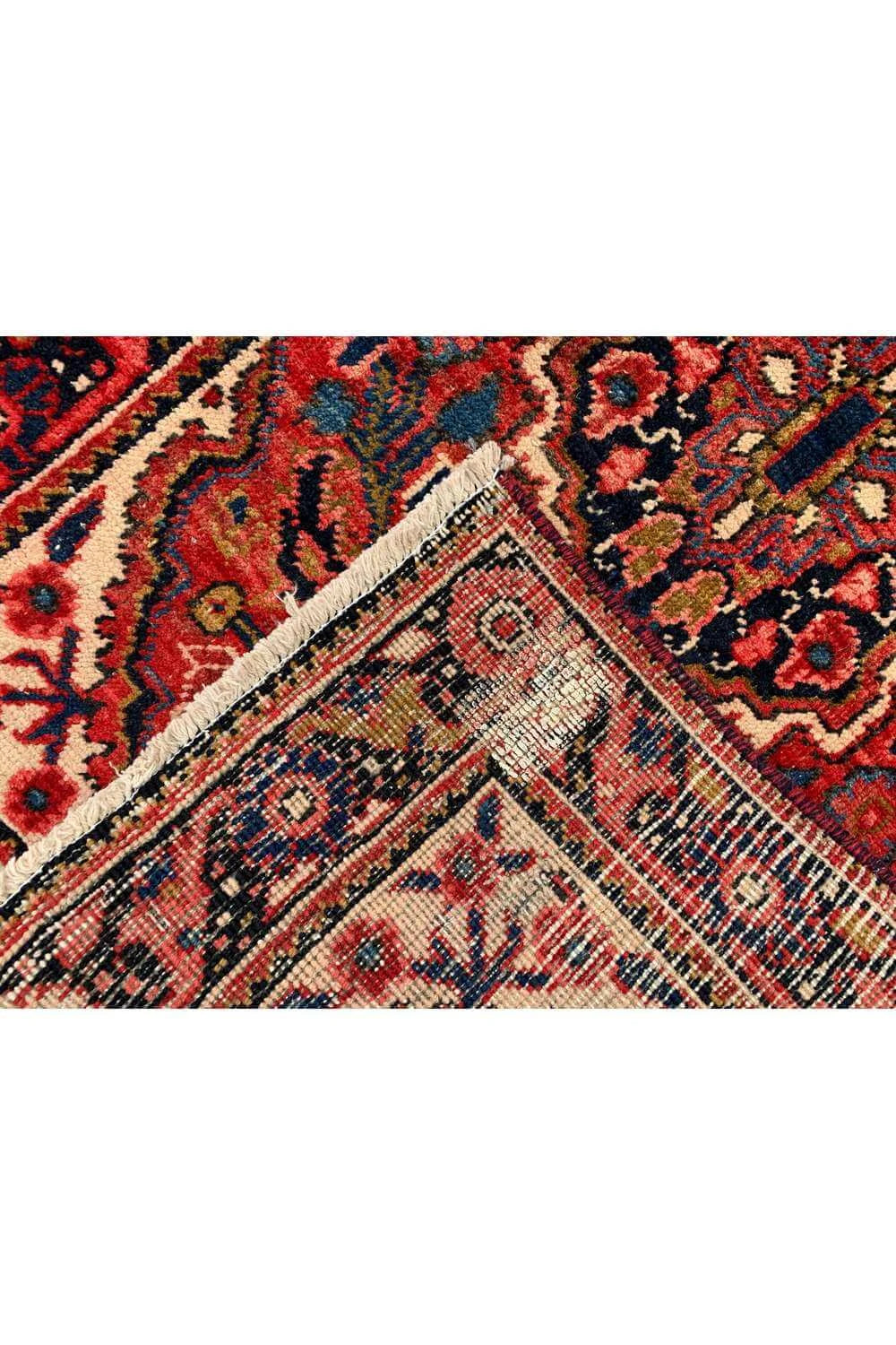 Amazing Hand Knotted Vintage Hareez Wool Area Runner Rug 7.4 x 2.3 Ft