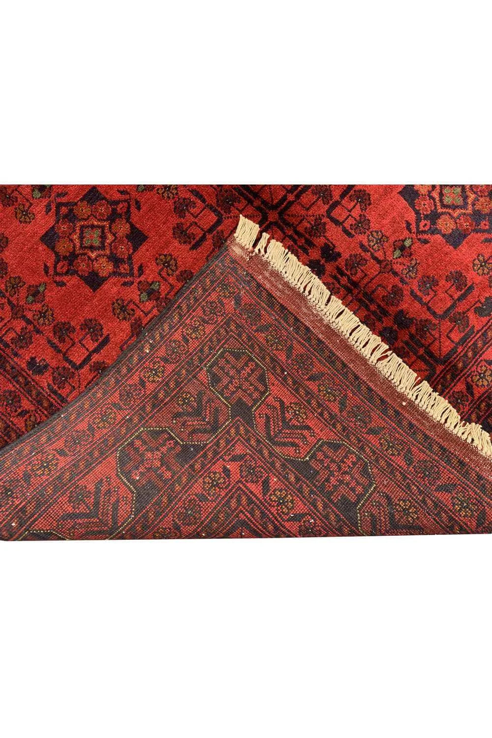 Amazing Hand Knotted Afghan Khal Muhammadi Wool Area Rug 6.7 x 4.11 Ft