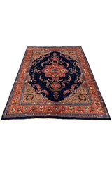 Amazing Hand Knotted Vintage Qashoun Pictorial Wool Area Rug 10.1 x 8.0 Ft