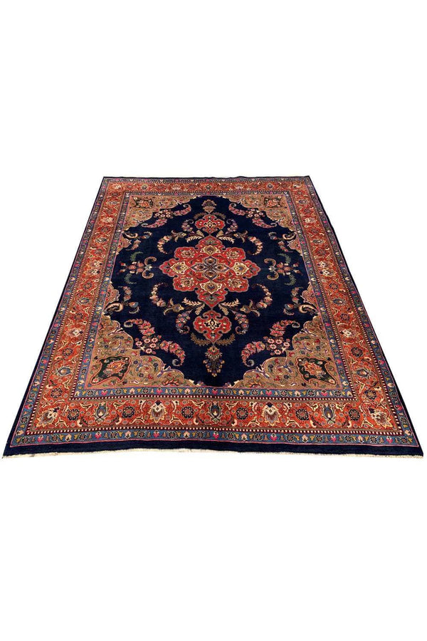 Amazing Hand Knotted Vintage Qashoun Pictorial Wool Area Rug 10.1 x 8.0 Ft