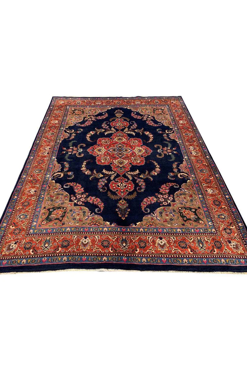 Amazing Hand Knotted Vintage Qashoun Pictorial Wool Area Rug 10.1 x 8.0 Ft
