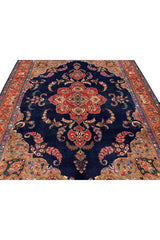Amazing Hand Knotted Vintage Qashoun Pictorial Wool Area Rug 10.1 x 8.0 Ft
