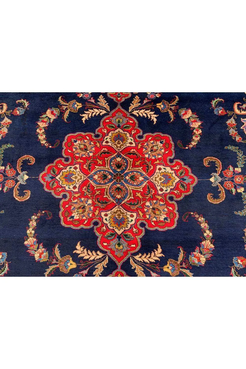 Amazing Hand Knotted Vintage Qashoun Pictorial Wool Area Rug 10.1 x 8.0 Ft