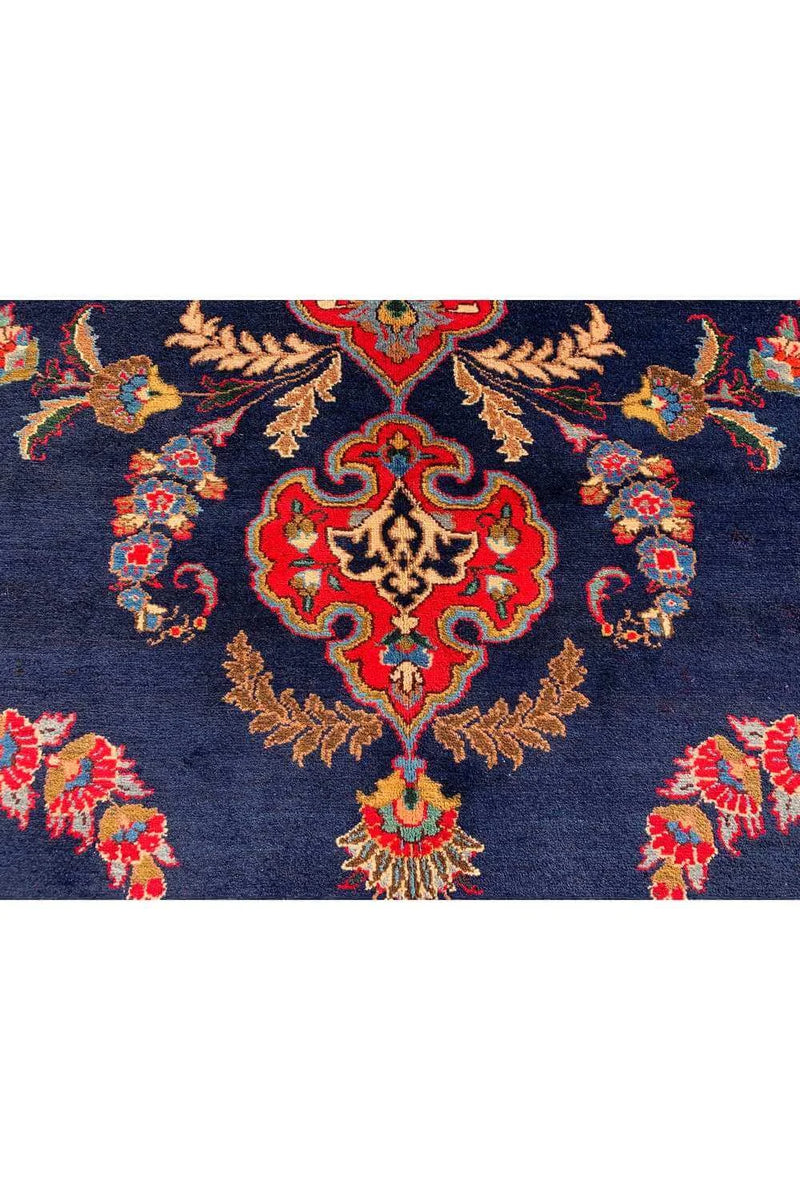 Amazing Hand Knotted Vintage Qashoun Pictorial Wool Area Rug 10.1 x 8.0 Ft