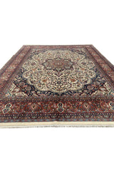 Amazing Hand Knotted Vintage Tabreez Wool Area Rug 9.7 x 8.2 Ft