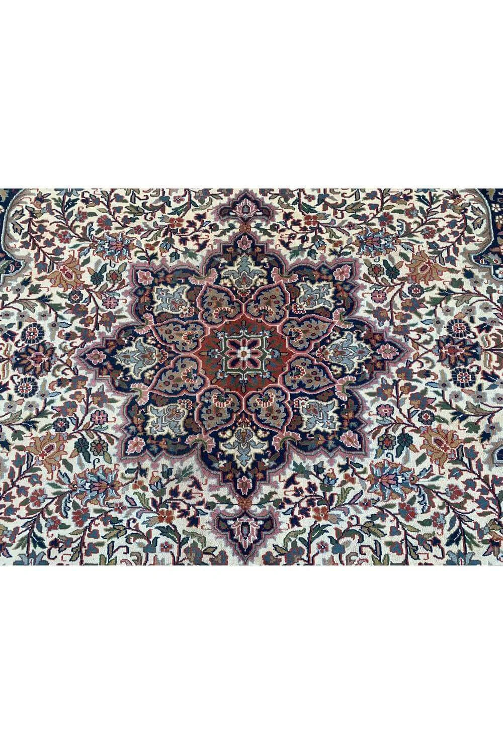 Amazing Hand Knotted Vintage Tabreez Wool Area Rug 9.7 x 8.2 Ft