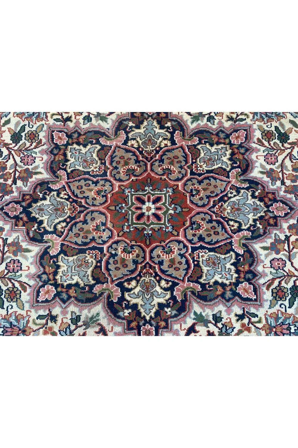 Amazing Hand Knotted Vintage Tabreez Wool Area Rug 9.7 x 8.2 Ft