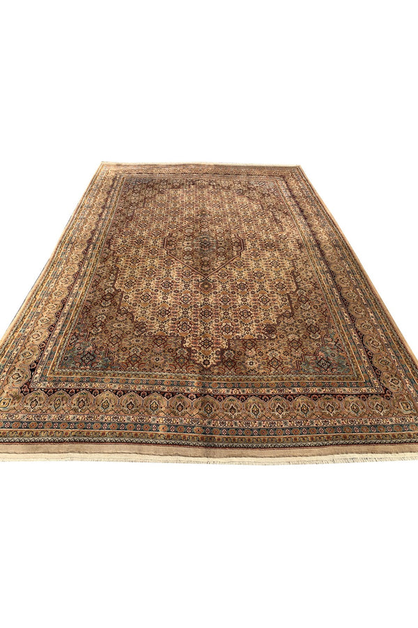 Amazing Hand Knotted Vintage Tribal Bijour Wool Area Rug 11.5 x 8.1 Ft