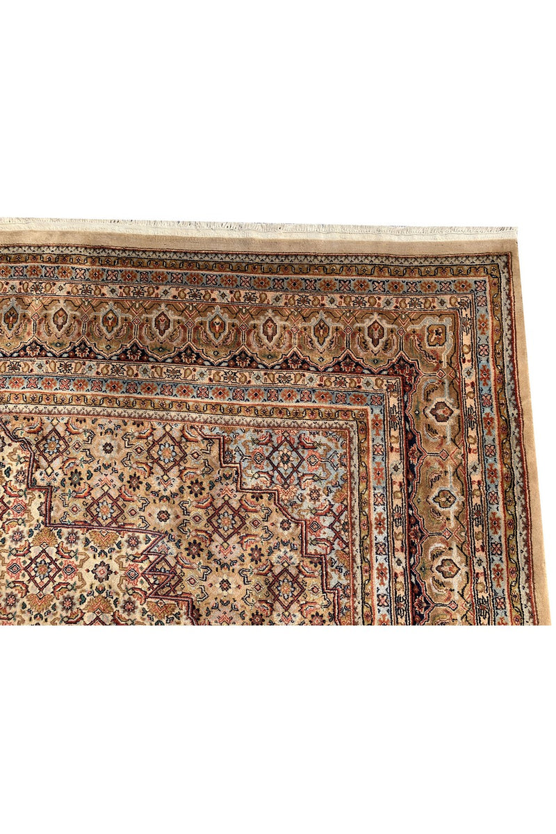 Amazing Hand Knotted Vintage Tribal Bijour Wool Area Rug 11.5 x 8.1 Ft