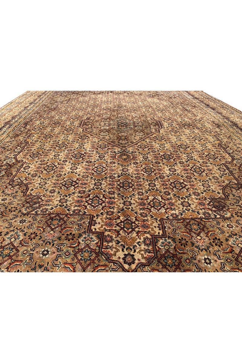 Amazing Hand Knotted Vintage Tribal Bijour Wool Area Rug 11.5 x 8.1 Ft