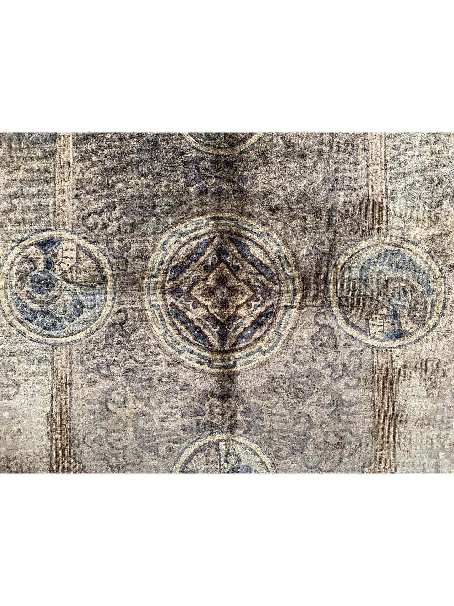 Amazing Hand Knotted Sino momlook Silk Area Rug 9.11 x 8.1 Ft